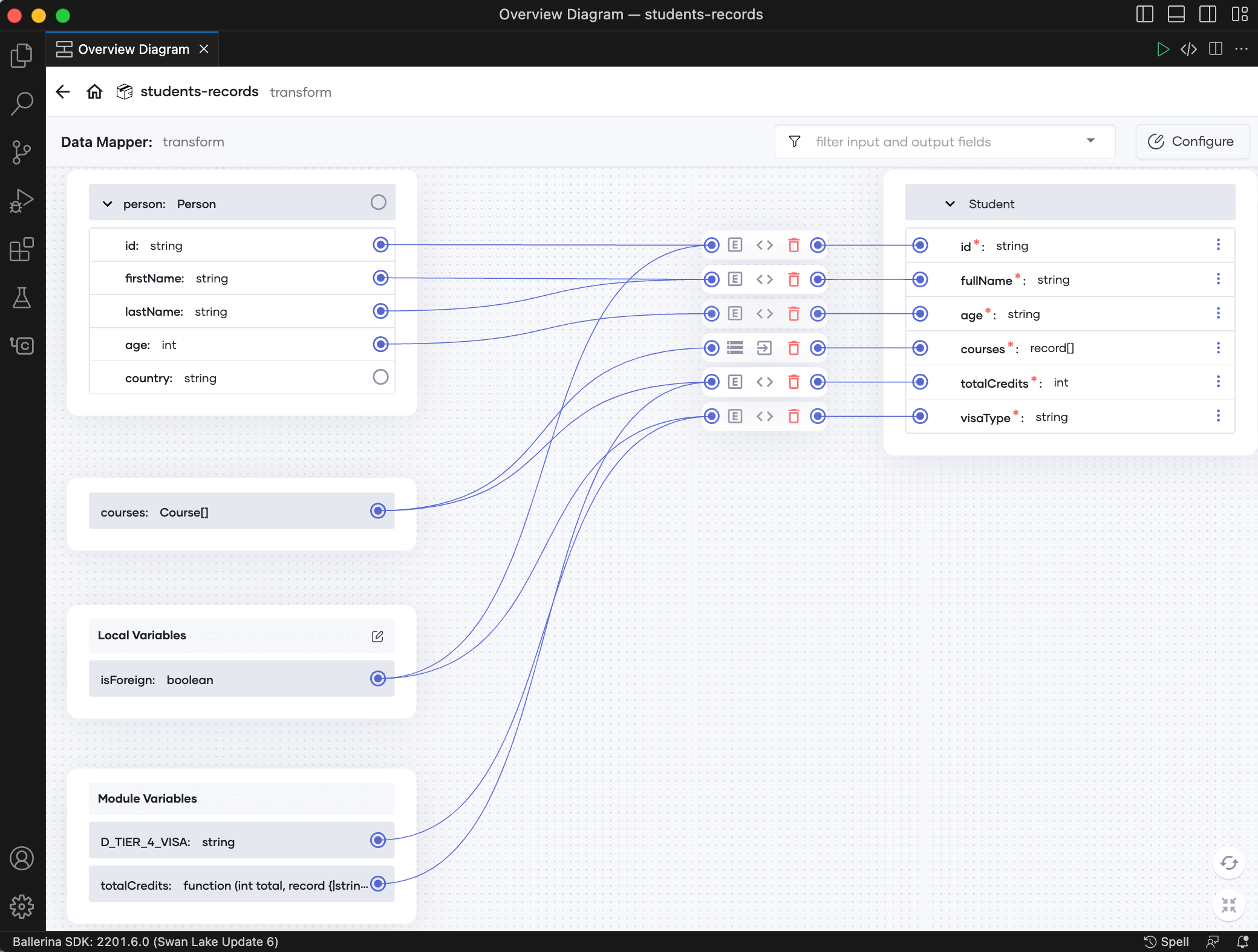 Transform data