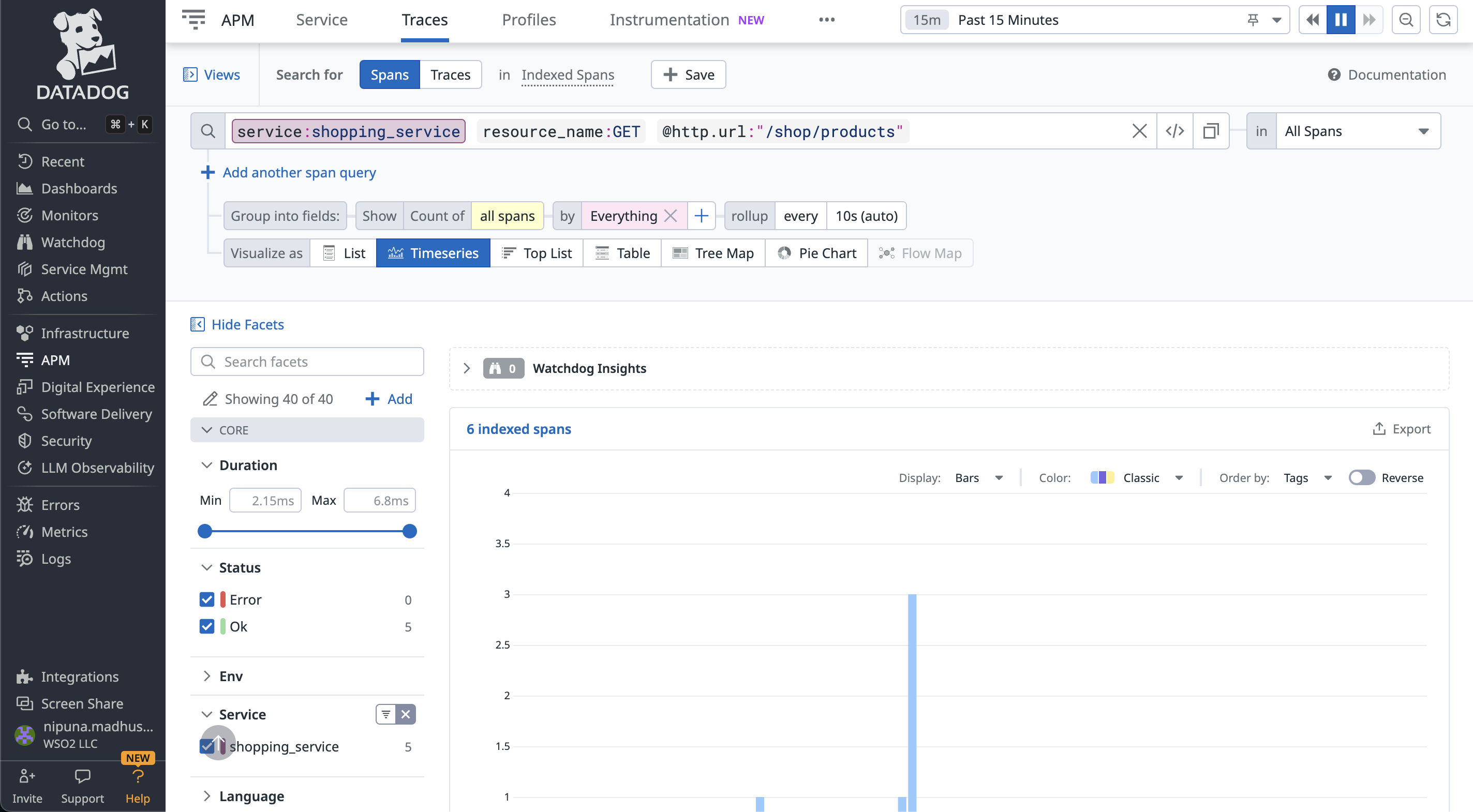 Filter traces in DataDog